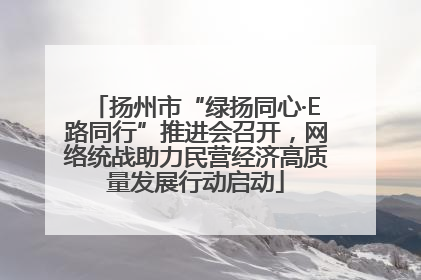 扬州市“绿扬同心·E路同行”推进会召开，网络统战助力民营经济高质量发展行动启动