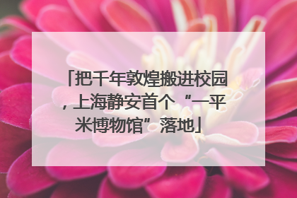 把千年敦煌搬进校园，上海静安首个“一平米博物馆”落地