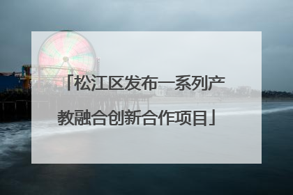 松江区发布一系列产教融合创新合作项目