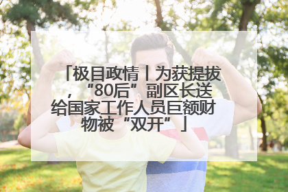 极目政情丨为获提拔，“80后”副区长送给国家工作人员巨额财物被“双开”