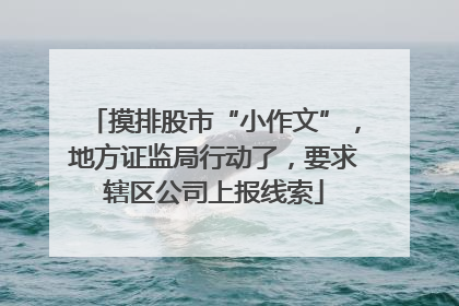 摸排股市“小作文”，地方证监局行动了，要求辖区公司上报线索