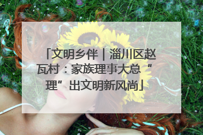 文明乡伴｜淄川区赵瓦村：家族理事大总“理”出文明新风尚