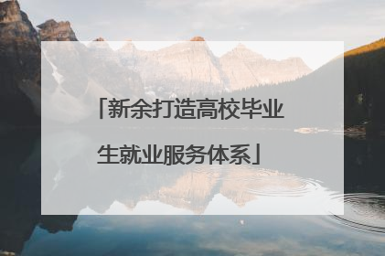 新余打造高校毕业生就业服务体系