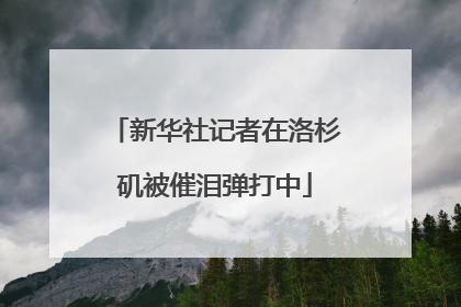 新华社记者在洛杉矶被催泪弹打中