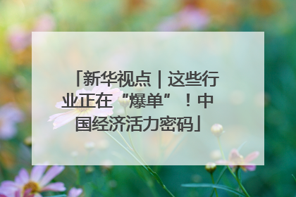 新华视点｜这些行业正在“爆单”！中国经济活力密码