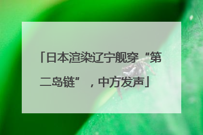 日本渲染辽宁舰穿“第二岛链”，中方发声