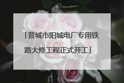 晋城市阳城电厂专用铁路大修工程正式开工