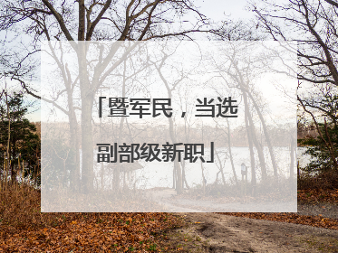 暨军民，当选副部级新职