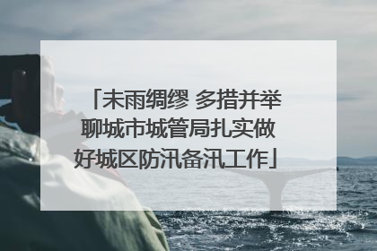 未雨绸缪 多措并举 聊城市城管局扎实做好城区防汛备汛工作