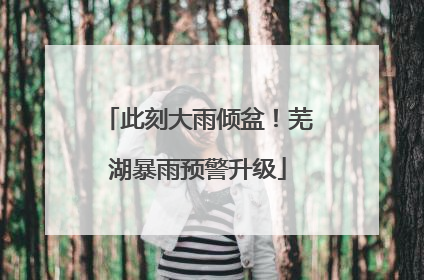 此刻大雨倾盆！芜湖暴雨预警升级