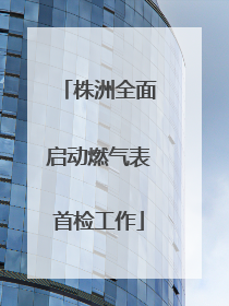 株洲全面启动燃气表首检工作