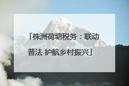 株洲荷塘税务：联动普法 护航乡村振兴