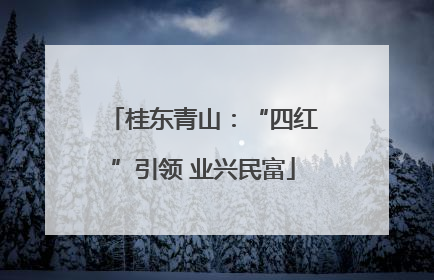 桂东青山：“四红”引领 业兴民富