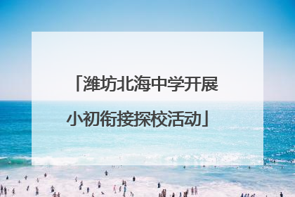 潍坊北海中学开展小初衔接探校活动