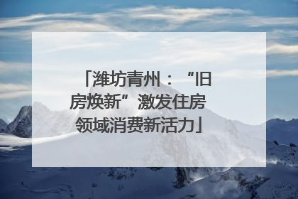 潍坊青州：“旧房焕新”激发住房领域消费新活力