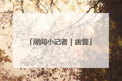 潮闻小记者｜露营