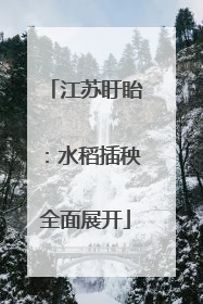 江苏盱眙：水稻插秧全面展开