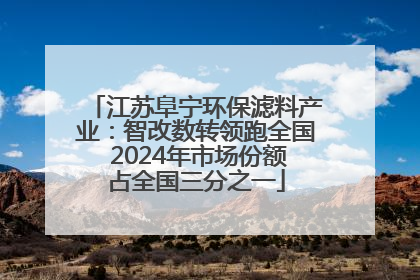 江苏阜宁环保滤料产业：智改数转领跑全国 2024年市场份额占全国三分之一