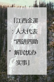 江西金溪：人大代表“四进四助”解民忧办实事