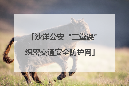 沙洋公安“三堂课”织密交通安全防护网