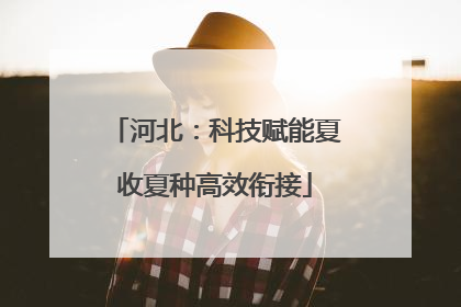 河北：科技赋能夏收夏种高效衔接
