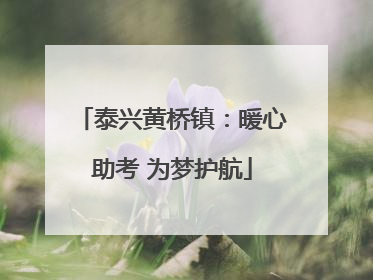泰兴黄桥镇：暖心助考 为梦护航