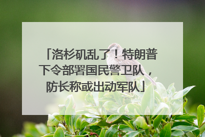 洛杉矶乱了！特朗普下令部署国民警卫队，防长称或出动军队