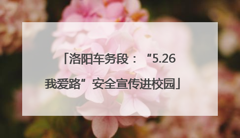 洛阳车务段：“5.26我爱路”安全宣传进校园