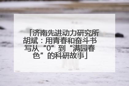 济南先进动力研究所胡斌：用青春和奋斗书写从“0”到“满园春色”的科研故事