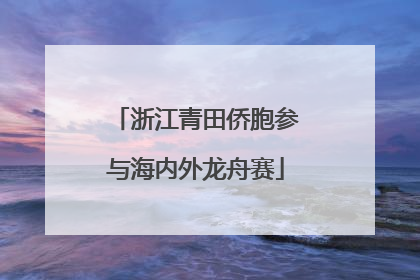 浙江青田侨胞参与海内外龙舟赛