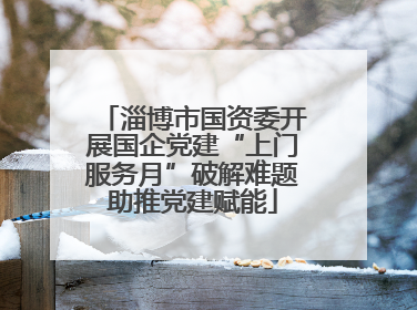 淄博市国资委开展国企党建“上门服务月”破解难题助推党建赋能
