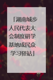 湖南城步人民代表大会制度研学基地成民众学习驿站