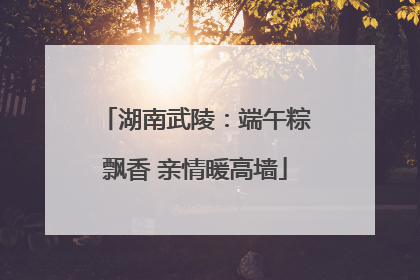 湖南武陵：端午粽飘香 亲情暖高墙