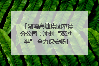 湖南高速集团常德分公司：冲刺“双过半” 全力保安畅