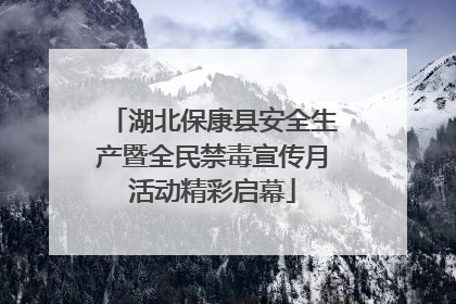 湖北保康县安全生产暨全民禁毒宣传月活动精彩启幕