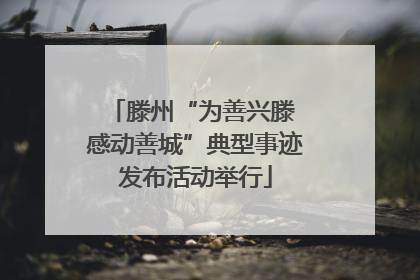 滕州“为善兴滕 感动善城”典型事迹发布活动举行