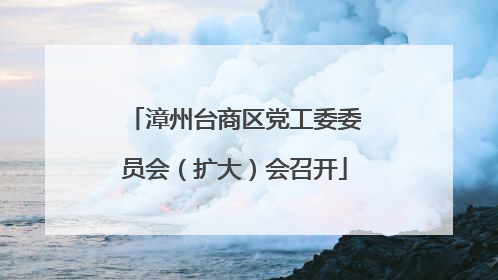 漳州台商区党工委委员会（扩大）会召开