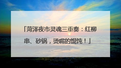 菏泽夜市灵魂三重奏：红柳串、砂锅，烫嘴的馄饨！