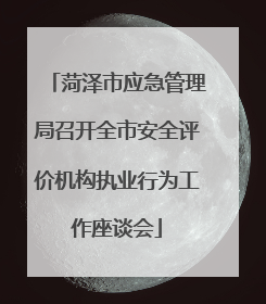 菏泽市应急管理局召开全市安全评价机构执业行为工作座谈会
