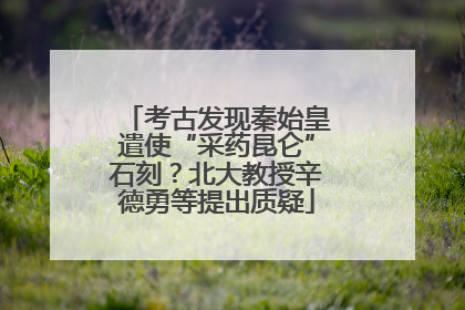 考古发现秦始皇遣使“采药昆仑”石刻？北大教授辛德勇等提出质疑