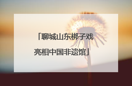 聊城山东梆子戏亮相中国非遗馆