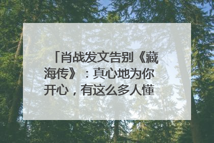 肖战发文告别《藏海传》：真心地为你开心，有这么多人懂你，导演回应“是否有第二季”