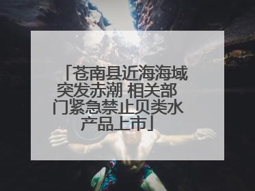 苍南县近海海域突发赤潮 相关部门紧急禁止贝类水产品上市