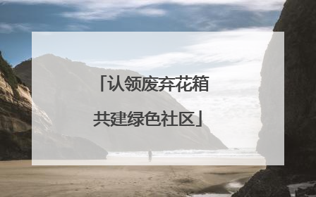 认领废弃花箱 共建绿色社区