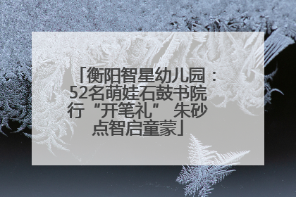 衡阳智星幼儿园：52名萌娃石鼓书院行“开笔礼” 朱砂点智启童蒙