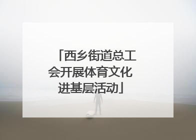 西乡街道总工会开展体育文化进基层活动