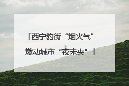西宁豹街“烟火气” 燃动城市“夜未央”