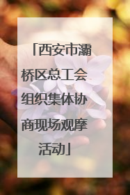 西安市灞桥区总工会组织集体协商现场观摩活动