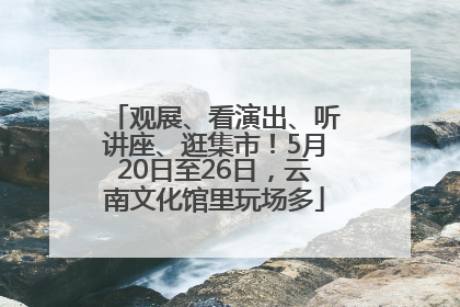观展、看演出、听讲座、逛集市！5月20日至26日，云南文化馆里玩场多
