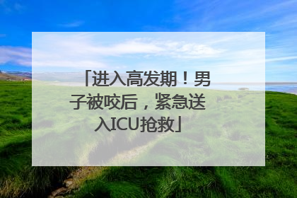 进入高发期！男子被咬后，紧急送入ICU抢救